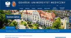 Desktop Screenshot of genetyka-sadowa.gumed.edu.pl