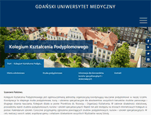 Tablet Screenshot of kolegium.gumed.edu.pl