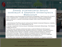 Tablet Screenshot of biblioteka.gumed.edu.pl