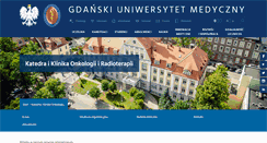 Desktop Screenshot of onkologia.gumed.edu.pl