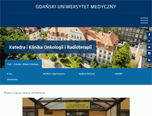Tablet Screenshot of onkologia.gumed.edu.pl