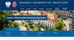 Desktop Screenshot of biochemiafarmaceutyczna.gumed.edu.pl